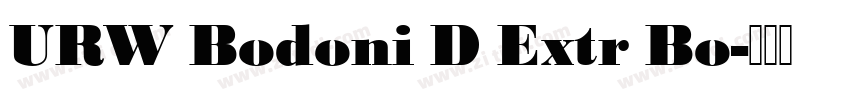 URW Bodoni D Extr Bo字体转换